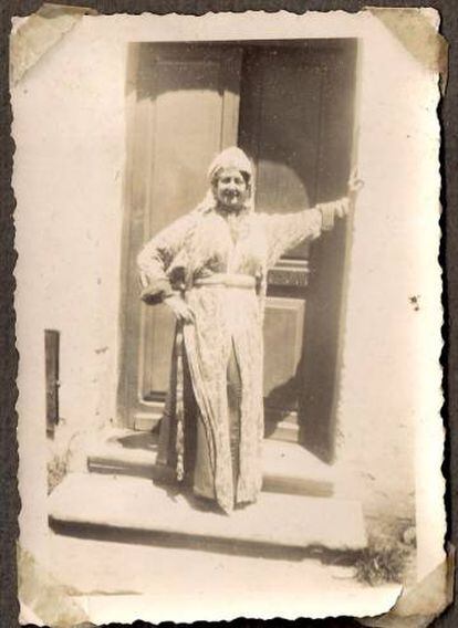 Paquita a su llegada a Rabat en 1939.