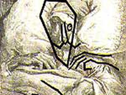 Aguafuerte de Eduardo Arroyo, 'Don Quijote' (1993)