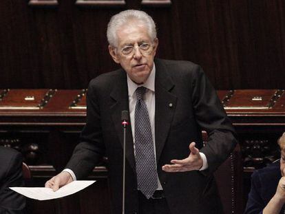 Mario Monti, en el Parlamento.