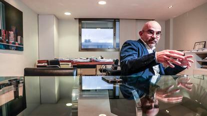 Carlos Núñez, presidente ejecutivo de Prisa Media, el lunes en su despacho, en Madrid.
