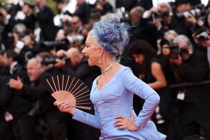 La actriz Helen Mirren que participa en la película que abre la muestra, 'Jeanne du Barry', el 16 de mayo.