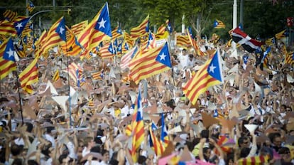 Plaza de Glories y Marina, el pasado 11 de septiembre en el día de la Diada.