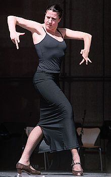 María Pagés, durante un ensayo de <i>Flamenco Republic.</i>