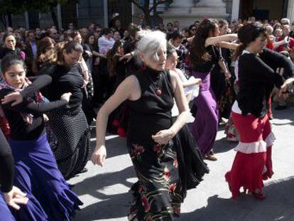 'Flashmob' de la compañía de la bailaora jerezana María del Mar Moreno.