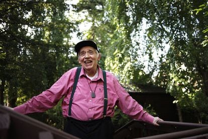 Harold Bloom en su casa de New Haven, en Connecticut.