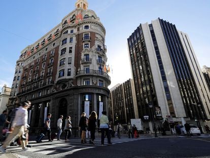 El edificio histórico del Banco de Valencia.