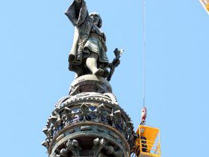 Rescate de los seis turistas en el mirador del monumento a Colón.