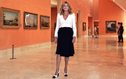 Carmen Cervera, en la presentación de las nuevas salas del museo Thyssen, en 2004.