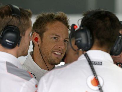 Jenson Button, en Corea.