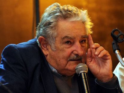 El presidente de Uruguay durante un acto público este miércoles en Montevideo.