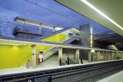 La estación de trenes Basel Dreispitz, en Suiza.