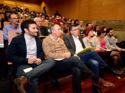 Marz&agrave;, Baldov&iacute;, Morera y Mic&oacute; en un Consell Nacional del Bloc.