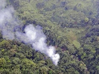 Lugar donde se estrell&oacute; un Black Hawk el pasado 4 de julio