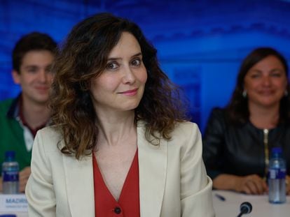 La presidenta de Madrid y presidenta del PP de Madrid, Isabel Díaz Ayuso, preside este lunes el Comité Ejecutivo Autonómico del PP de Madrid.