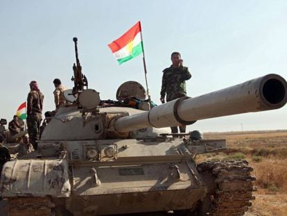 Tropes kurdes durant una operació contra l'EI a l'Iraq.