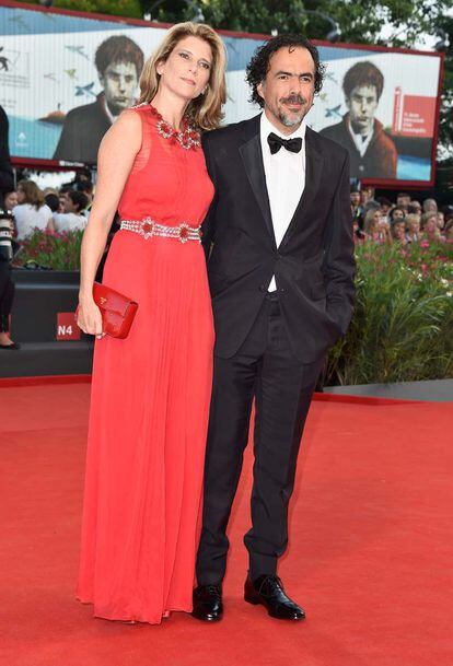 Alejandro González Iñárritu, director de Birdman, y su mujer Maria Eladia Hagerman.