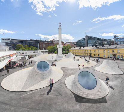El centro de arte contemporáneo Amos Rex de Hensinki, diseñado por los finlandeses JKMM,