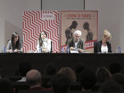 Desde la izquierda, Emma Ingala, Ana Carrasco Conde, Basilio Baltasar y Patricia Soley-Beltr&aacute;n, el s&aacute;bado.