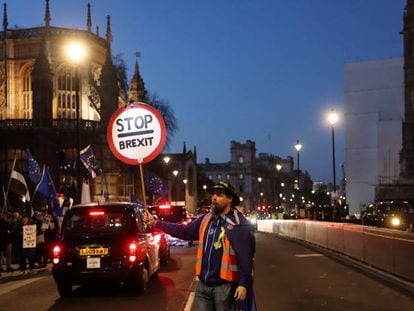 Manifestantes contra el Brexit en Londres. 
