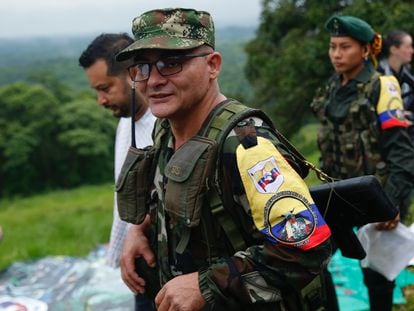 Iván Mordisco, comandante general de la disidencia de las FARC, en San Vicente del Caguán (Colombia).