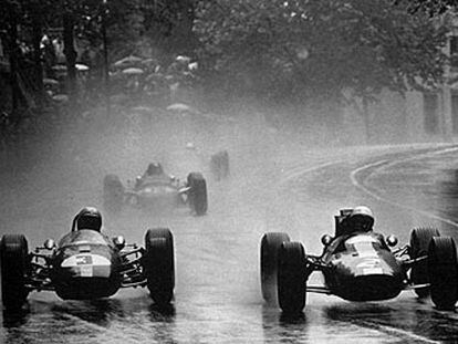 Una imagen del Gran Premio de España disputado en Montjuïc en 1966.