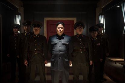 Randall Park, en el papel del líder coreano Kim Jong-un, en la película 'La entrevista'.