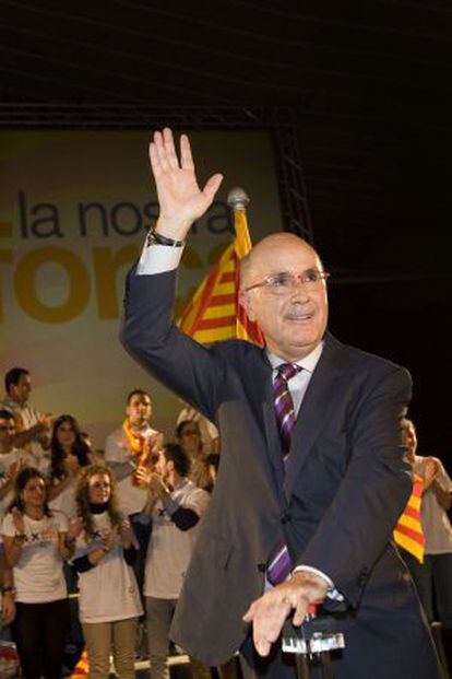 Josep Antoni Duran Lleida en el acto de inicio de la campaña de CiU.