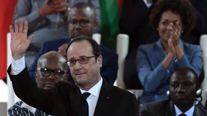 Francois Hollande, durante la cumbre &Aacute;frica-Francia de Bamako.  