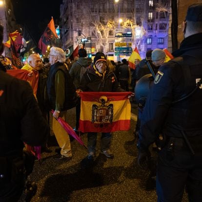 Protesta de la Falange espanyola