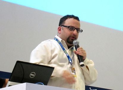 Scott Goldstein habla en la Campus Party de Sao Paulo.