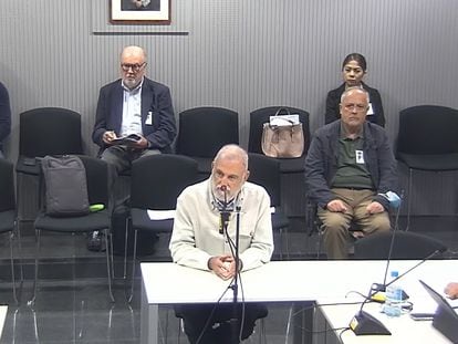 Antonio Rodrigo Torrijos, ex teniente de alcalde de Sevilla, durante su declaración en el juicio del 'caso Madeja', este miércoles.