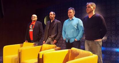 De izquierada a derecha, Ravelo, Bassas, Zanón y Luján.