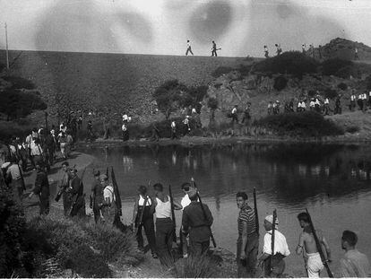 Imagen del desembarco republicano en Mallorca.