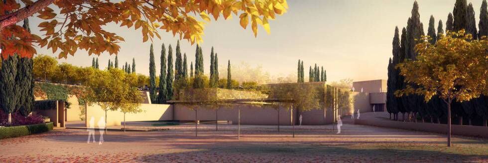 Simulación virtual de la nueva entrada a La Alhambra, diseñada por Álvaro Siza y Juan Domingo Santos.