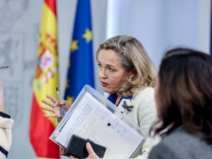 La vicepresidenta primera y ministra de Asuntos Económicos, Nadia Calviño, esta semana en Madrid.