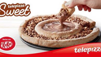 La nueva Telepizza Sweet con trozos de KitKat.