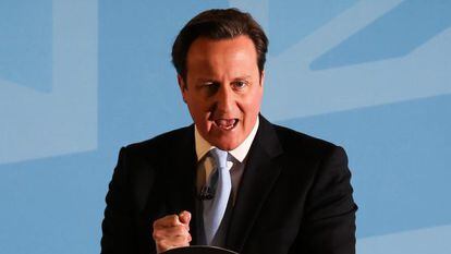 David Cameron pronuncia un discurso en Ipswich, el pasado 25 de marzo.