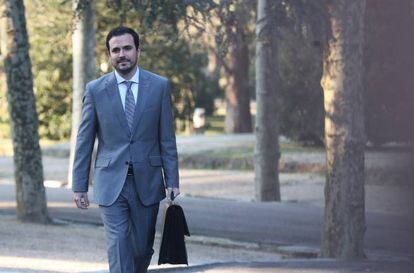 El ministro de Consumo, Alberto Garzón, a su llegada al palacio de la Moncloa.