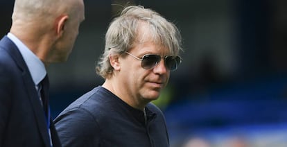 Todd Boehly en un partido del Chelsea FC, en mayo.