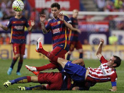 Imagen del partido entre el Atl&eacute;tico de Madrid y el F. C. Barcelona el pasado s&aacute;bado. 