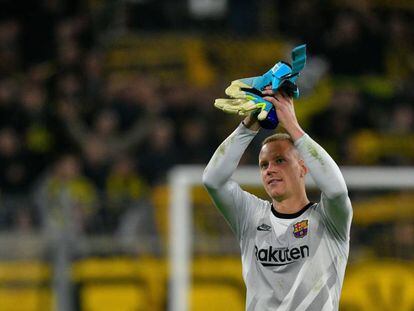 Ter Stegen, tras el partido ante el Borussia Dortmund.
