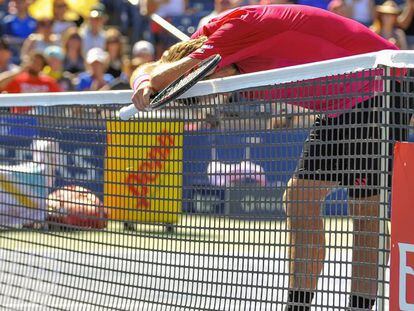 Wawrinka durante la semifinal del Master de Toronto ante Nishikori.