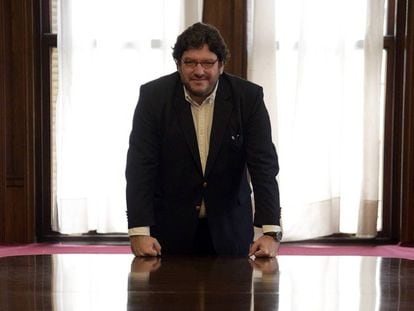 El ministro Pablo Avelluto en su oficina del ministerio de Cultura, en Buenos Aires.