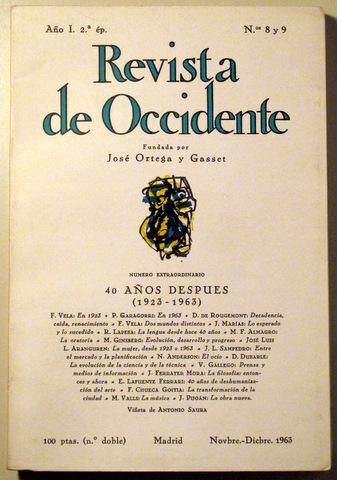 El número ocho y nueve de la segunda época de 'Revista de Occidente' con una viñeta de Antonio Saura.