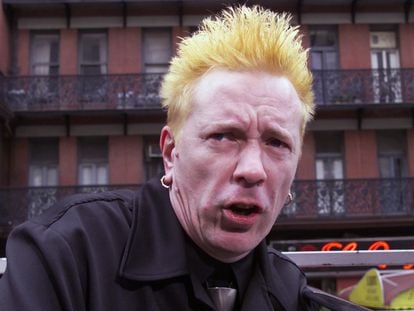 Johnny Rotten del grupo Sex Pistols en Nueva York en octubre del año 2000.