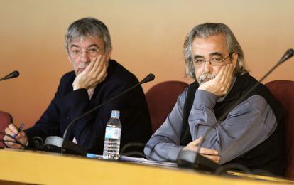 Gregorio Gordo y Ángel Pérez, durante la rueda de prensa celebrada hoy