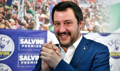 El líder de la Liga Norte, Matteo Salvini, durante una rueda de prensa en Milán, el pasado 5 de febrero.