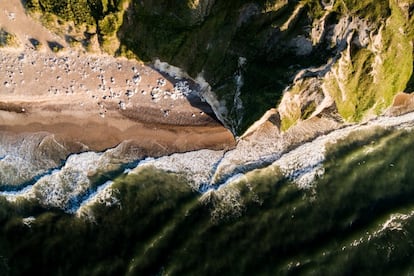 Al norte de la península de Jutland, la llana y suave costa danesa se ve interrumpida por un monte y, en la línea de costa, con un acantilado de piedra caliza, el Bulbjerg. Durante la Segunda Guerra Mundial el lugar fue utilizado por las tropas alemanas como punto de vigilancia; el búnker que construyeron se puede visitar. El acantilado es un importante lugar de cría de la gaviota tridáctila.