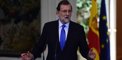 Rajoy en la roda de premsa que va tancar l'any polític.
