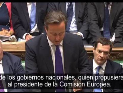Cameron habla en la cámara de los Comunes.